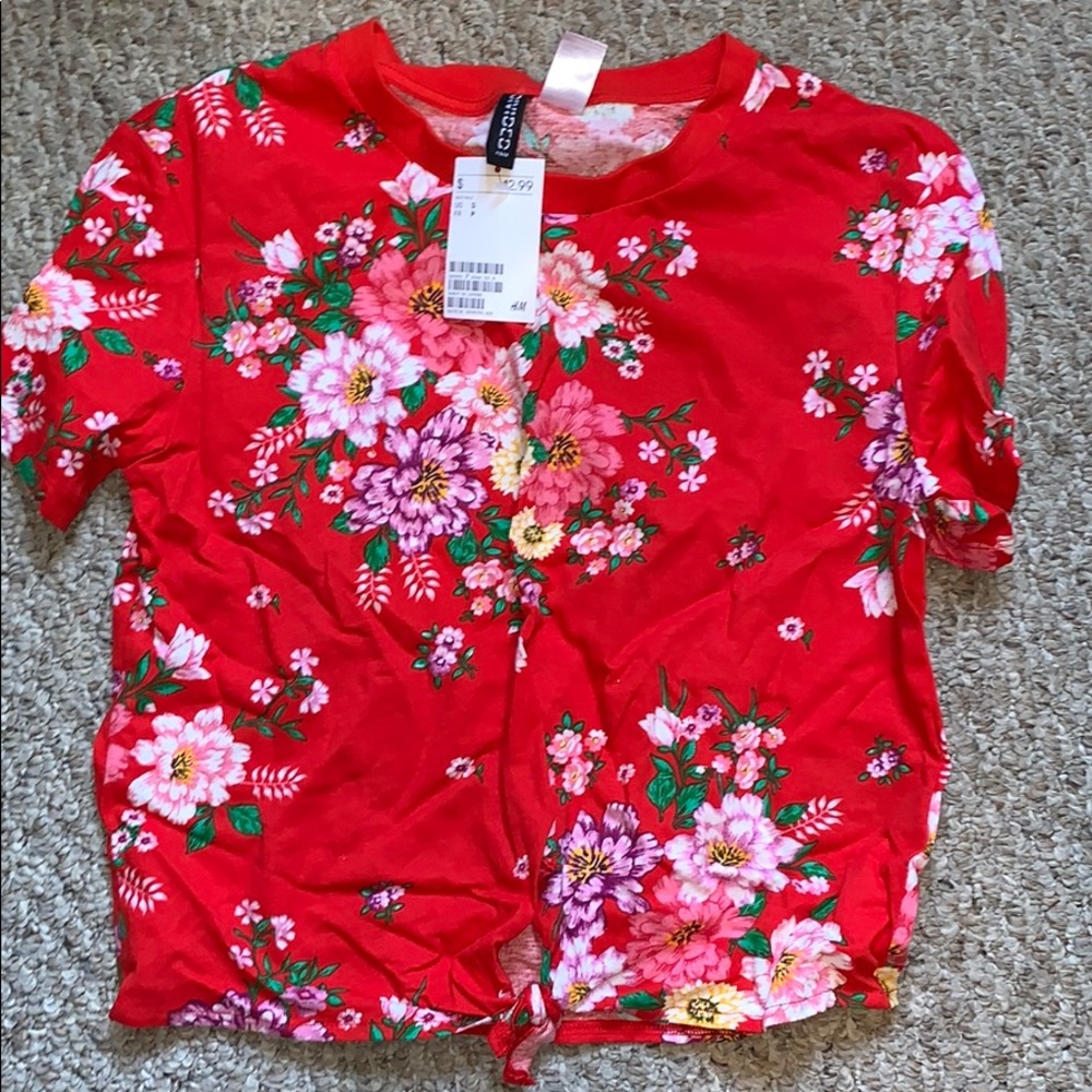Crop Floral Tee